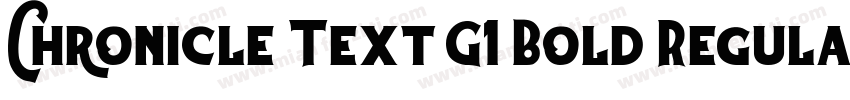 Chronicle Text G1 Bold Regular字体转换